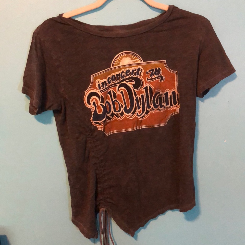 Lucky Brand Bob Dylan Ruched Graphic Tee